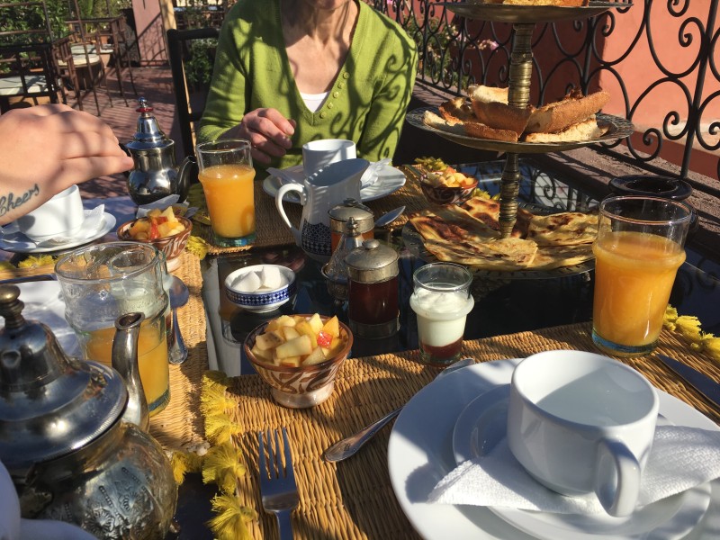 Riad Irhline breakfast