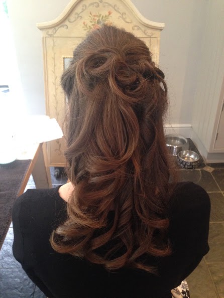 London brunette bridal hair.