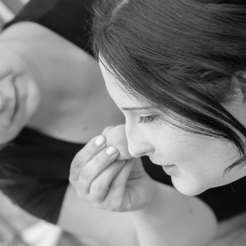 A female showcases her professional makeup by Cambridge artist