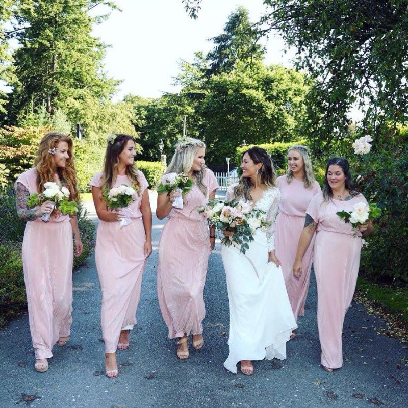 A hair stand showcases skills by Wedding hair stylist in Devon